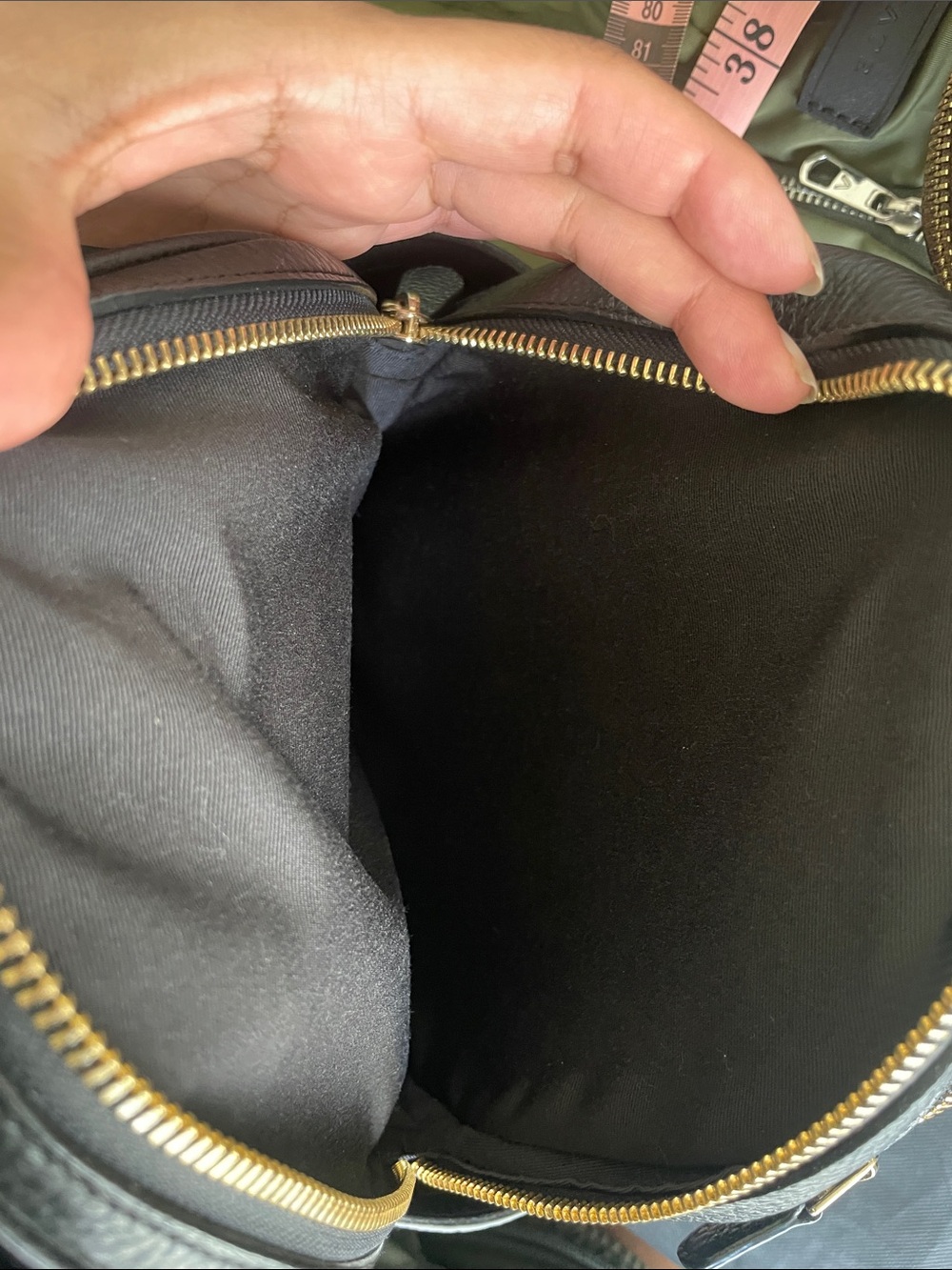 Coach mini Black Pebbled Backpack with Gold Details - Picture 6 of 8